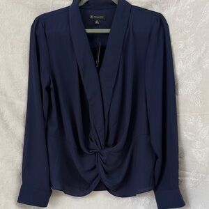 INC International Concepts Indigo Sea Blouse Size M  NWT